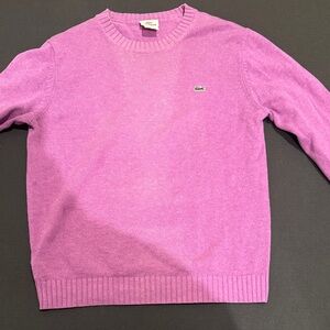 Lacoste Women's Vibrant Pink Crew Neck Sweater
